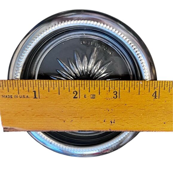 Vtg Leonard Silver Mfg Italy Crystal Glass & Silverplate Coasters Set of 4 NIB - Picture 11 of 13